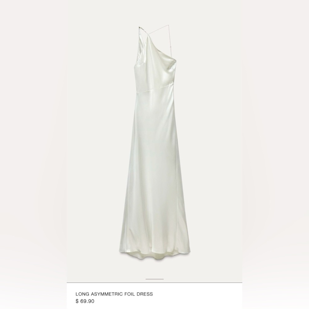 Zara white backless long dress